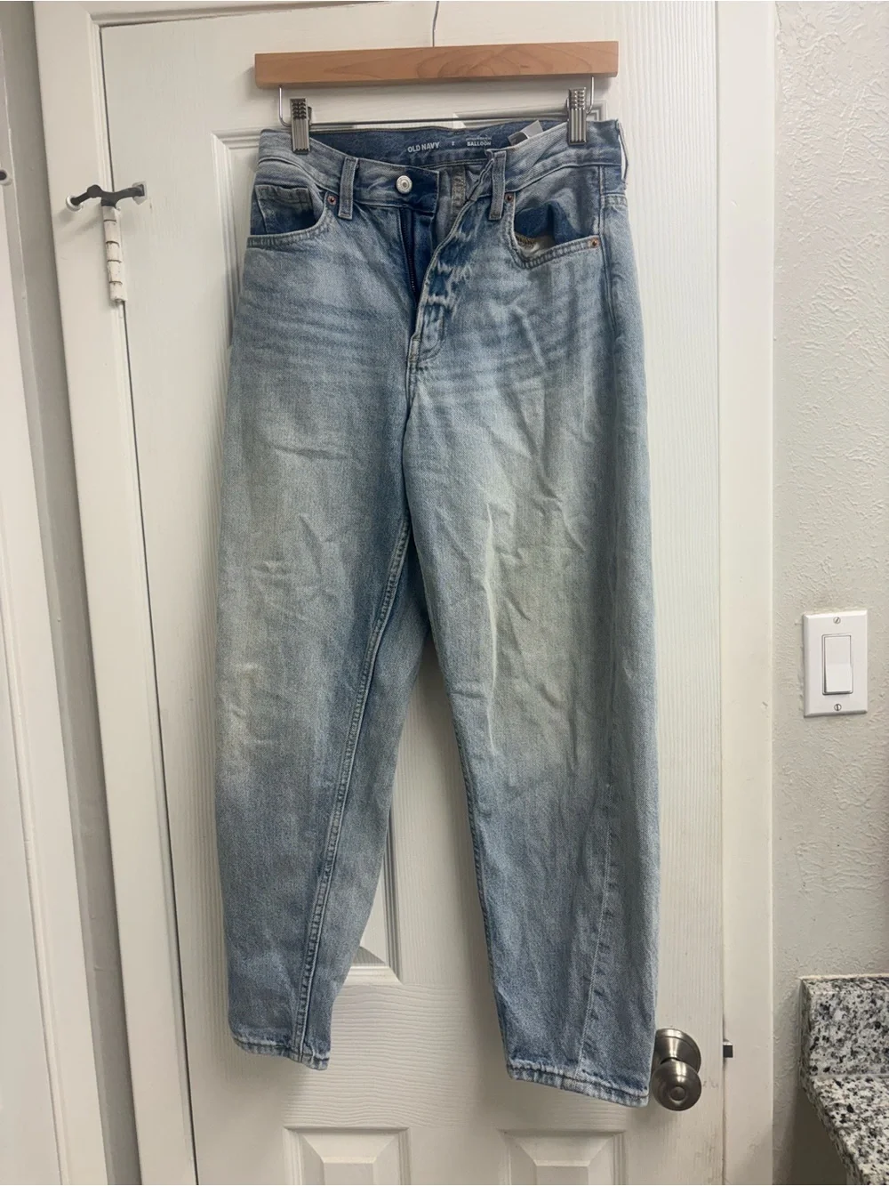 Old Navy Extra High Rise Balloon Light Blue Jeans